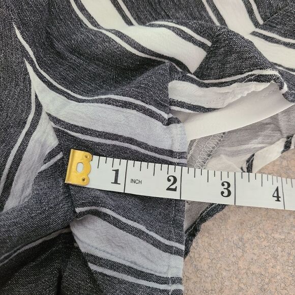 American Eagle Cold Shoulder Romper – Blue & White Stripe, Size L - Picture 8 of 10